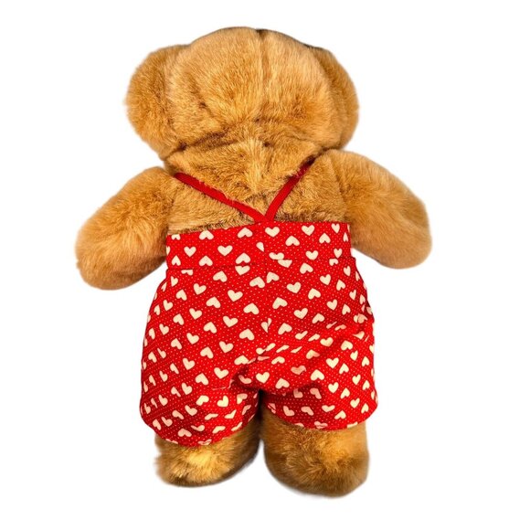 Commonwealth Teddy Bear Couple Red Hearts Plush Vtg 1990 Stuffed Animal Set of 2 - Picture 8 of 13